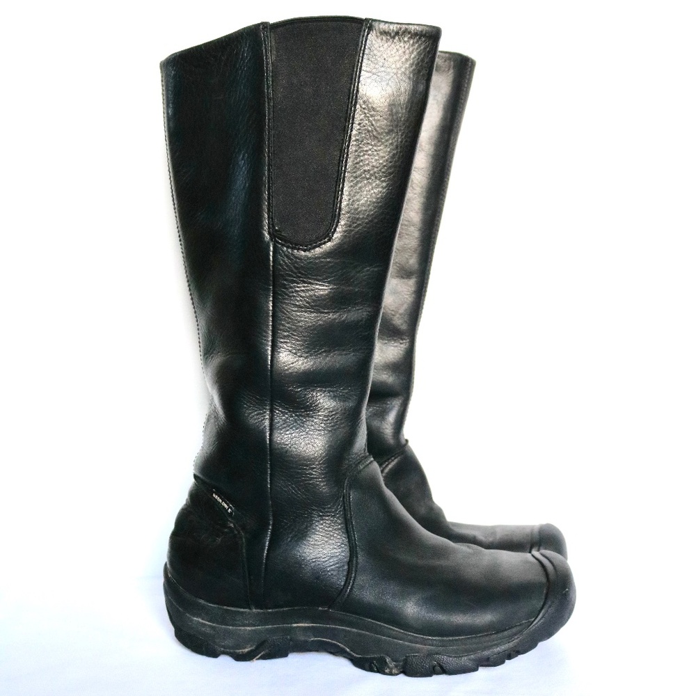 KEEN Silverton Black Leather Tall Winter Waterproof Boots Women's 7.5 Winter